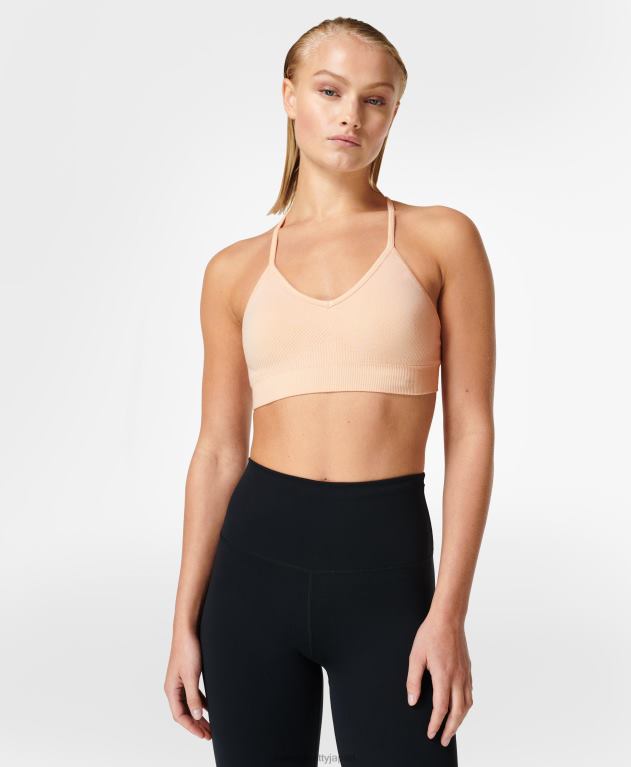 Sweaty Betty 女性 マインドフルなシームレスヨガブラ L4RHF930 衣類 花オレンジ