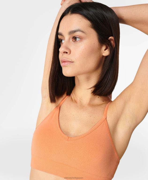 Sweaty Betty 女性 マインドフルなシームレスヨガブラ L4RHF931 衣類 春のオレンジ