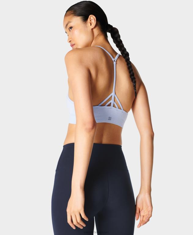 Sweaty Betty 女性 マインドフルなシームレスヨガブラ L4RHF934 衣類 ブリーズブルー