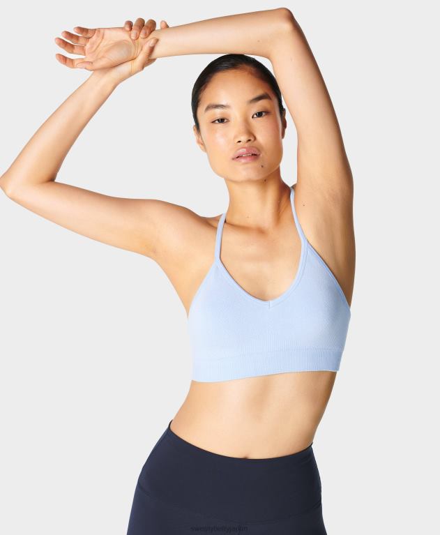 Sweaty Betty 女性 マインドフルなシームレスヨガブラ L4RHF934 衣類 ブリーズブルー