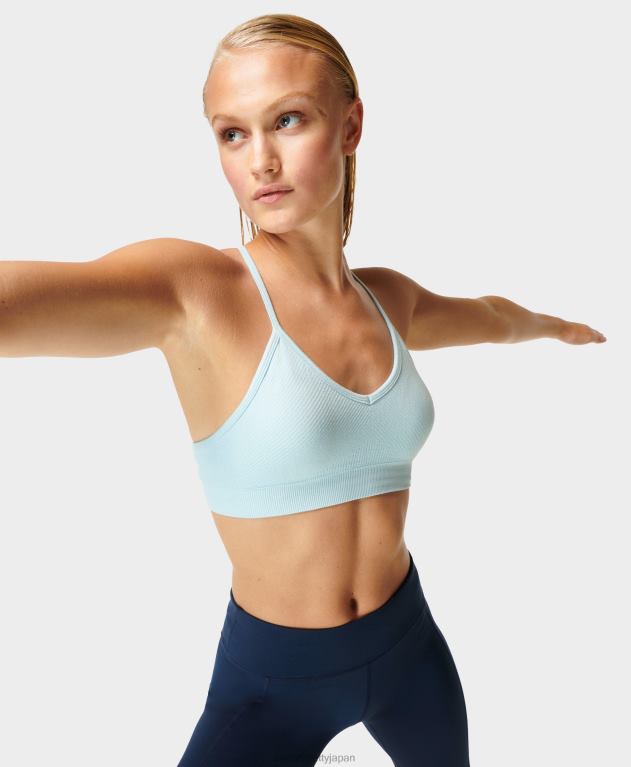 Sweaty Betty 女性 マインドフルなシームレスヨガブラ L4RHF937 衣類 ビスタブルー