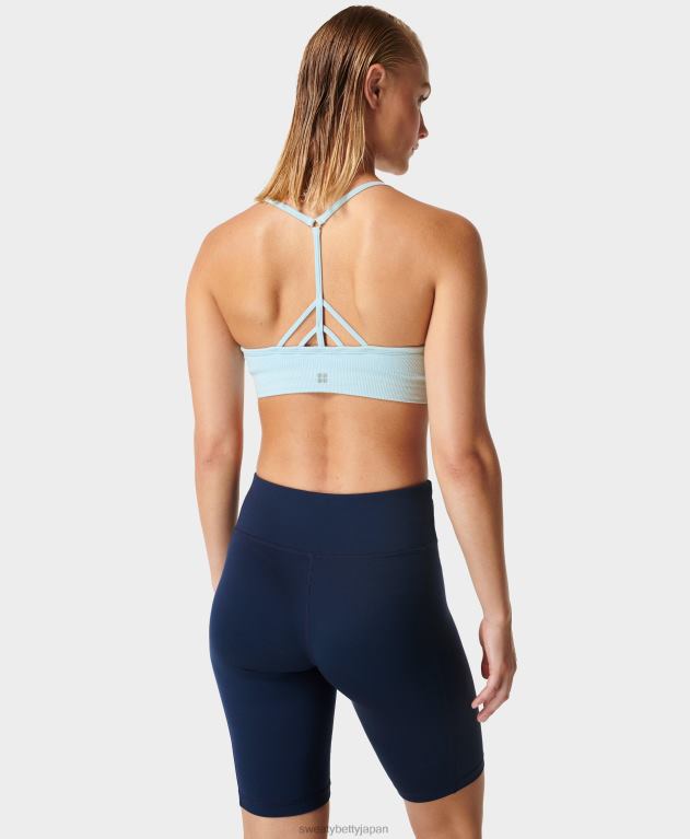 Sweaty Betty 女性 マインドフルなシームレスヨガブラ L4RHF937 衣類 ビスタブルー