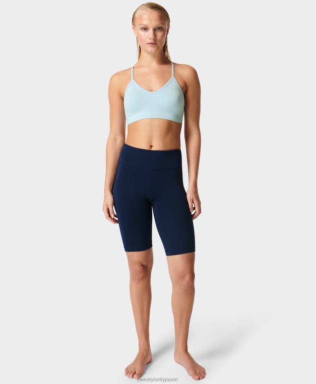 Sweaty Betty 女性 マインドフルなシームレスヨガブラ L4RHF937 衣類 ビスタブルー