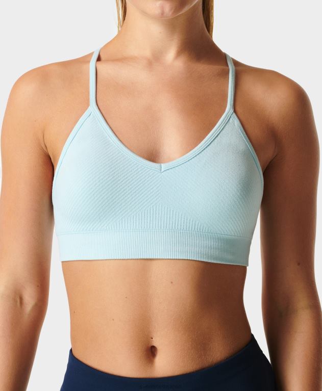 Sweaty Betty 女性 マインドフルなシームレスヨガブラ L4RHF937 衣類 ビスタブルー