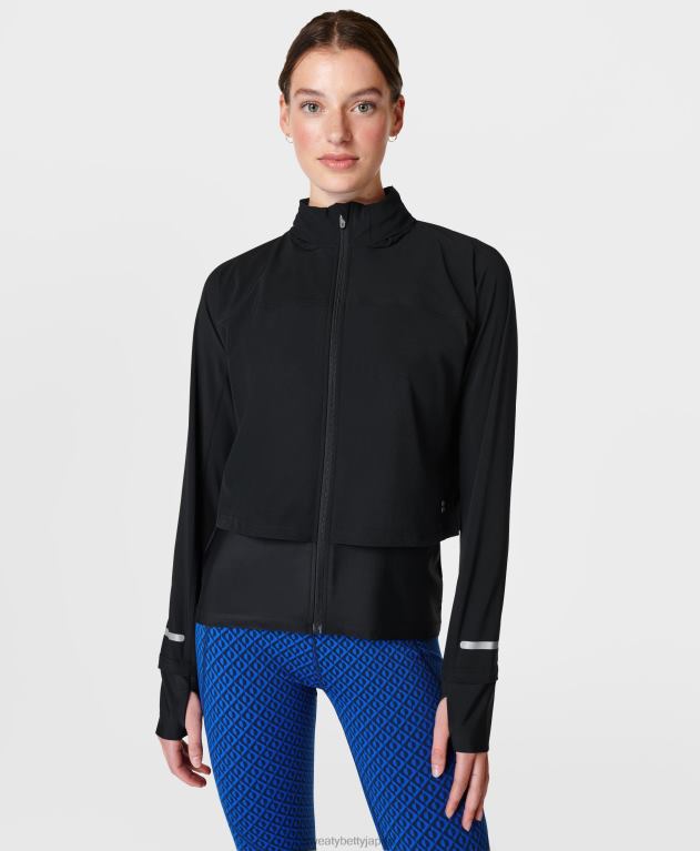 Sweaty Betty 女性 ファストトラックランニングジャケット L4RHF93 衣類 黒