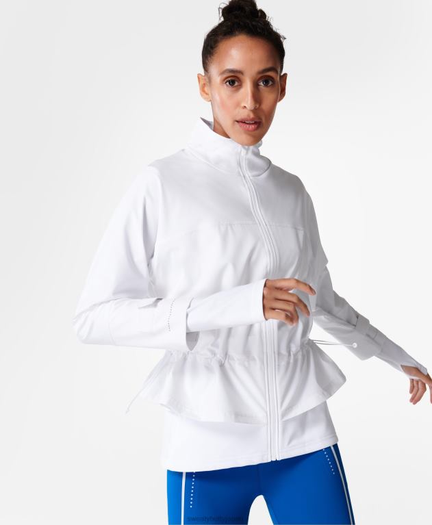 Sweaty Betty 女性 ファストレーンランニングジャケット L4RHF958 衣類 白