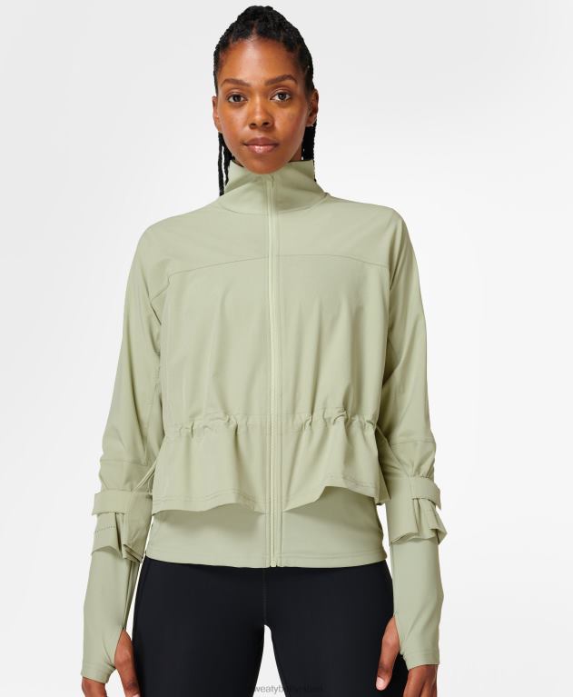 Sweaty Betty 女性 ファストレーンランニングジャケット L4RHF959 衣類 セージグリーン