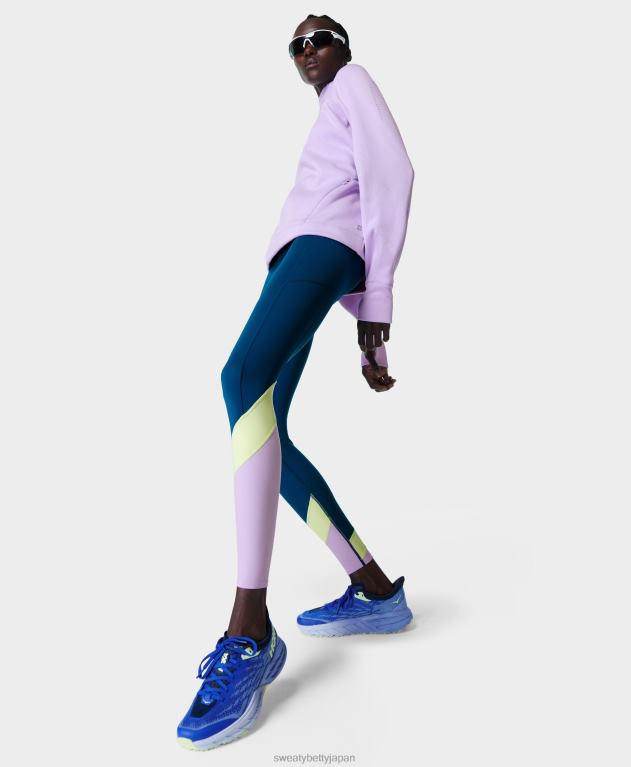 Sweaty Betty 女性 パワー ウルトラスカルプト ハイウエスト カラーブロック ワークアウト レギンス L4RHF965 衣類 藍色