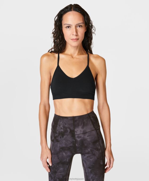 Sweaty Betty 女性 マインドフルなシームレスヨガブラ L4RHF98 衣類 黒