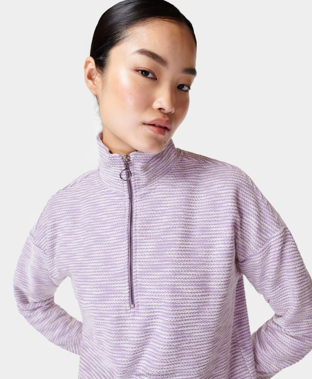 Sweaty Betty 女性 レストアップ ハーフジッププルオーバー L4RHF998 衣類 ユリパープル