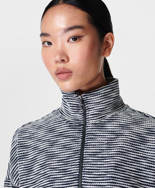 Sweaty Betty 女性 レストアップ ハーフジッププルオーバー L4RHF999 衣類 ネイビーブルー