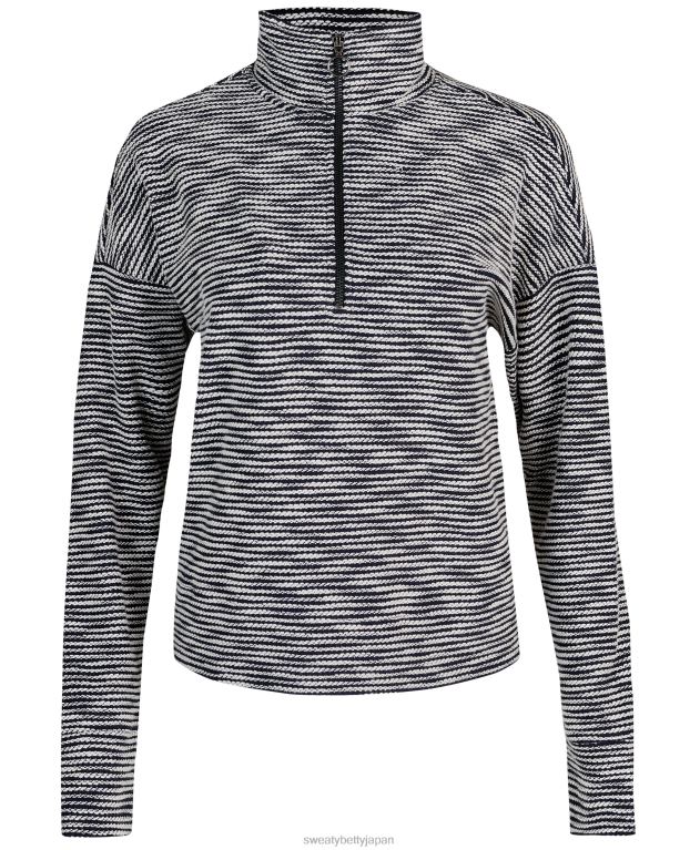 Sweaty Betty 女性 レストアップ ハーフジッププルオーバー L4RHF999 衣類 ネイビーブルー