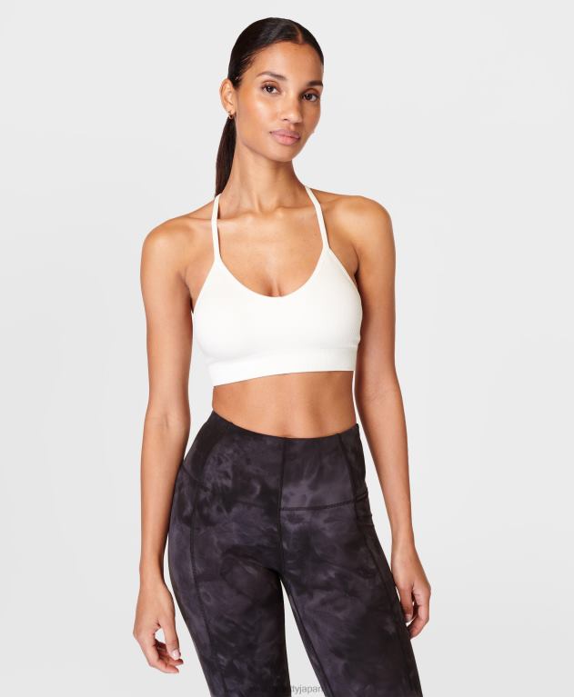 Sweaty Betty 女性 マインドフルなシームレスヨガブラ L4RHF99 衣類 リリーホワイト