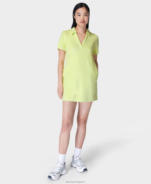 Sweaty Betty 女性 タオル地 Tシャツドレス L4RHF865 衣類 ポメログリーン