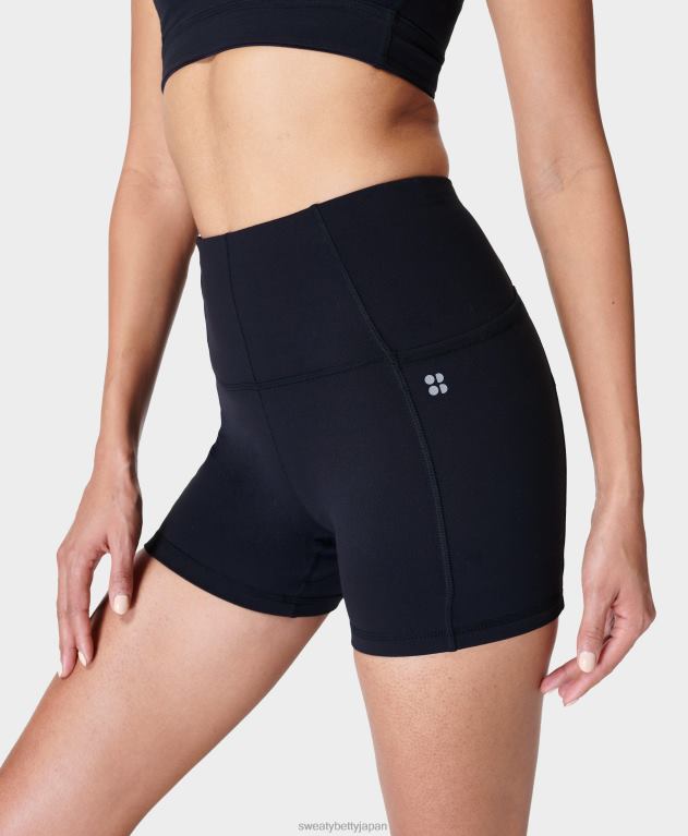 Sweaty Betty 女性 スーパーソフト4インチバイカーショーツ L4RHF661 衣類 黒