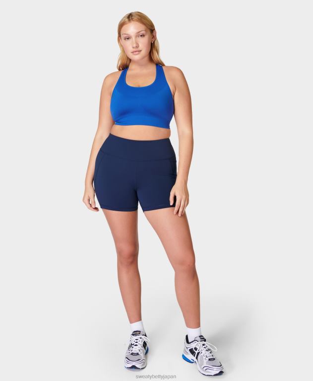 Sweaty Betty 女性 パワー4インチバイカーショーツ L4RHF674 衣類 ネイビーブルー