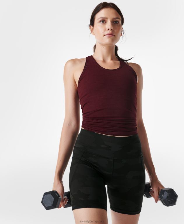 Sweaty Betty 女性 パワー6インチバイカーショーツ L4RHF411 衣類 ウルトラブラックカモプリント