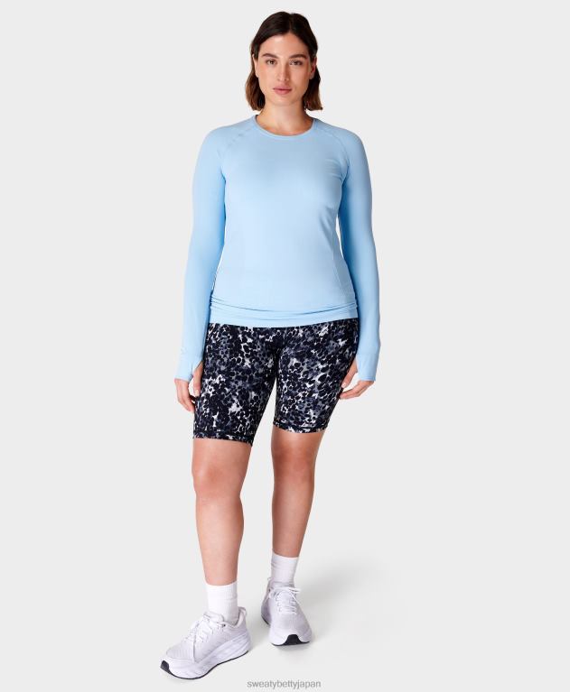 Sweaty Betty 女性 パワー9インチバイカーショーツ L4RHF562 衣類 グレーのまだらプリント