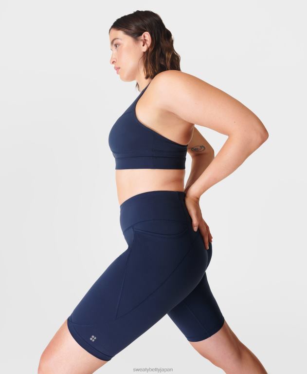 Sweaty Betty 女性 パワー9インチバイカーショーツ L4RHF563 衣類 ネイビーブルー