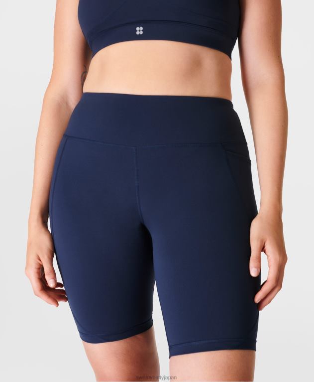 Sweaty Betty 女性 パワー9インチバイカーショーツ L4RHF563 衣類 ネイビーブルー