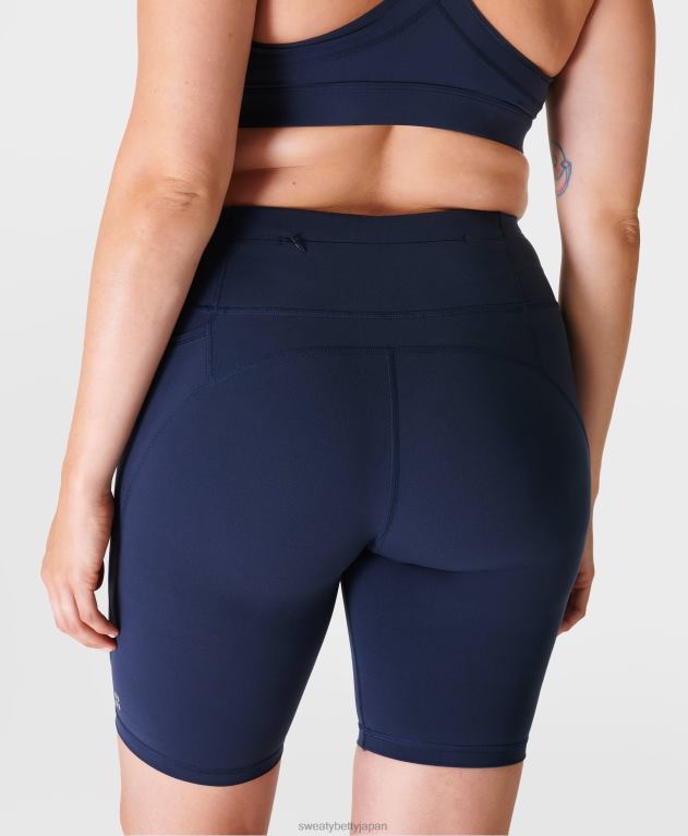 Sweaty Betty 女性 パワー9インチバイカーショーツ L4RHF563 衣類 ネイビーブルー