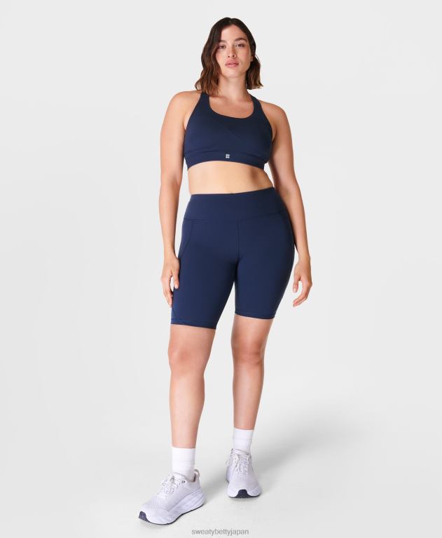 Sweaty Betty 女性 パワー9インチバイカーショーツ L4RHF563 衣類 ネイビーブルー