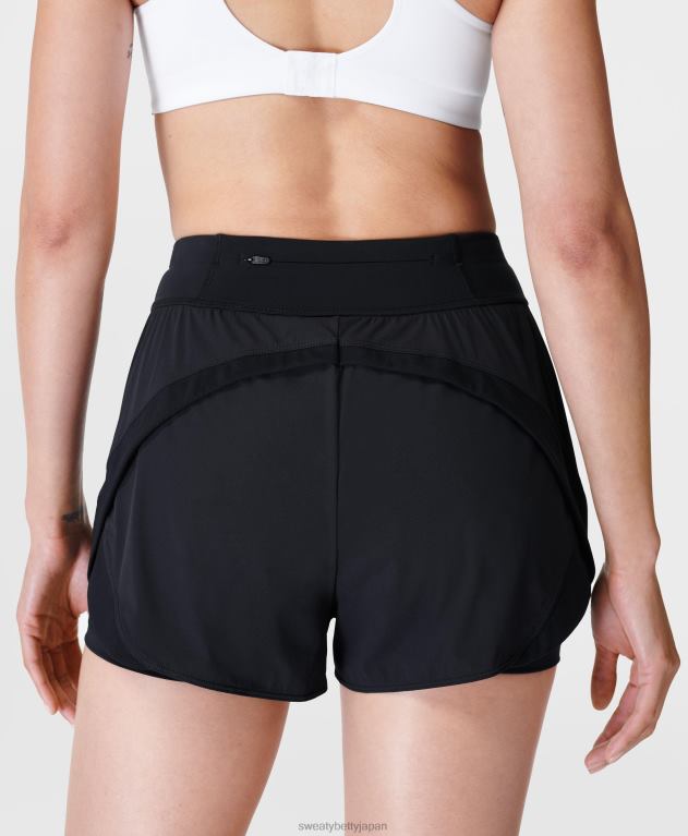 Sweaty Betty 女性 テンポランショーツ L4RHF636 衣類 黒