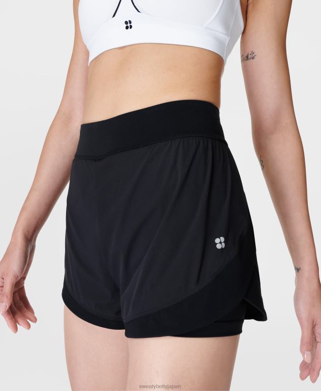 Sweaty Betty 女性 テンポランショーツ L4RHF636 衣類 黒