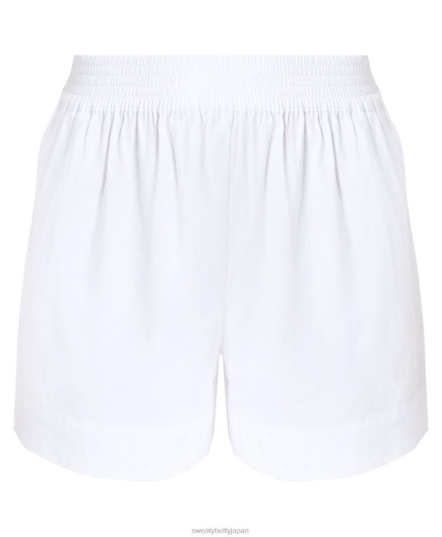 Sweaty Betty 女性 夏用ストレッチリネンショーツ L4RHF874 衣類 白