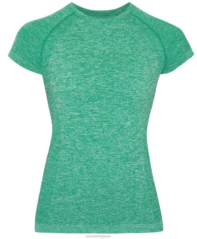 Sweaty Betty 女性 アスリートのシームレスなトレーニング T シャツ L4RHF193 衣類 エレクトログリーン