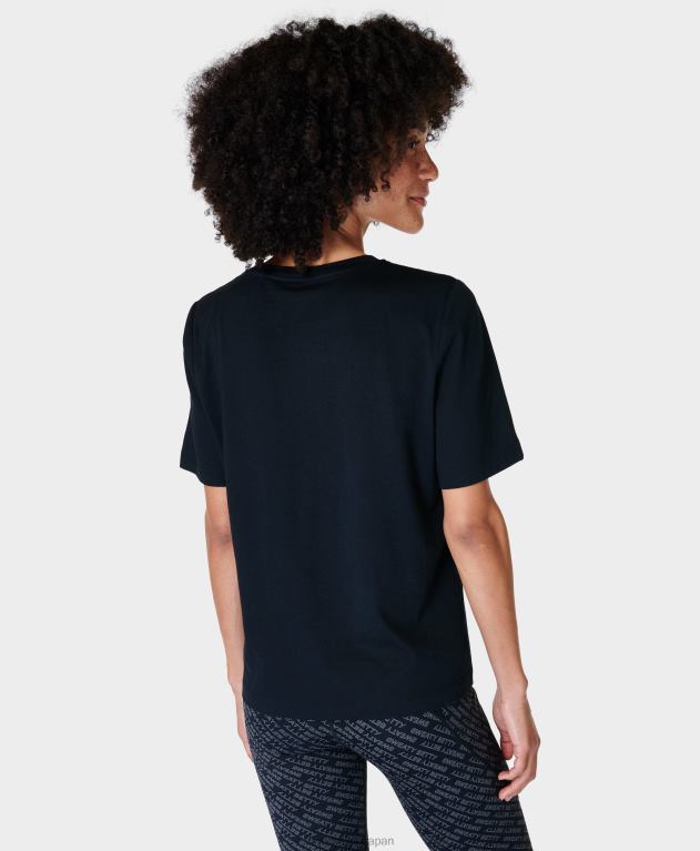 Sweaty Betty 女性 エッセンシャルクルーネックTシャツ L4RHF229 衣類 黒