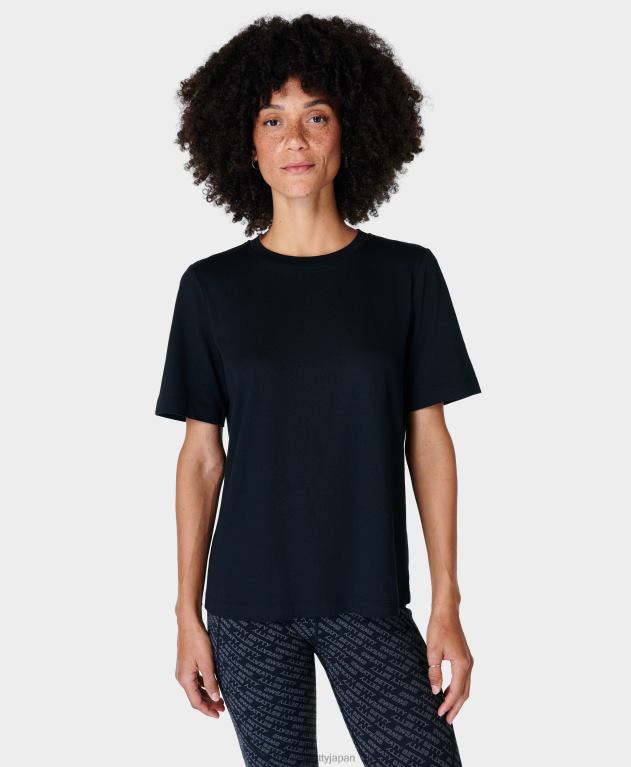 Sweaty Betty 女性 エッセンシャルクルーネックTシャツ L4RHF229 衣類 黒