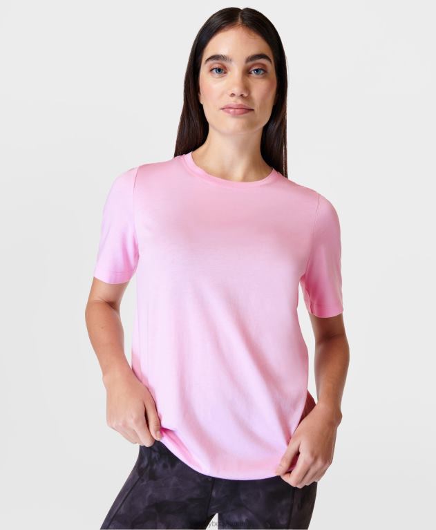 Sweaty Betty 女性 エッセンシャルクルーネックTシャツ L4RHF231 衣類 チョークピンク