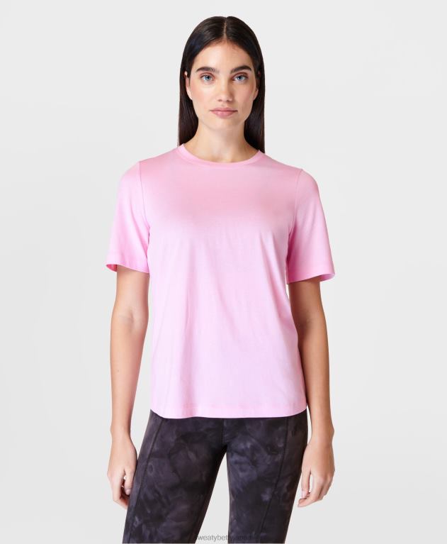 Sweaty Betty 女性 エッセンシャルクルーネックTシャツ L4RHF231 衣類 チョークピンク