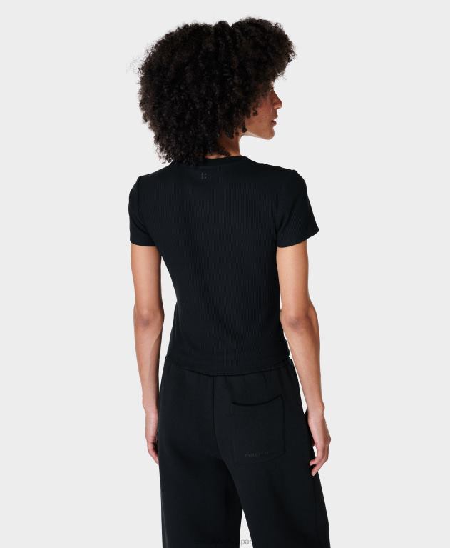 Sweaty Betty 女性 ハーパー半袖Tシャツ L4RHF263 衣類 黒