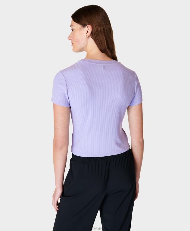 Sweaty Betty 女性 ハーパー半袖Tシャツ L4RHF265 衣類 仮想紫紫