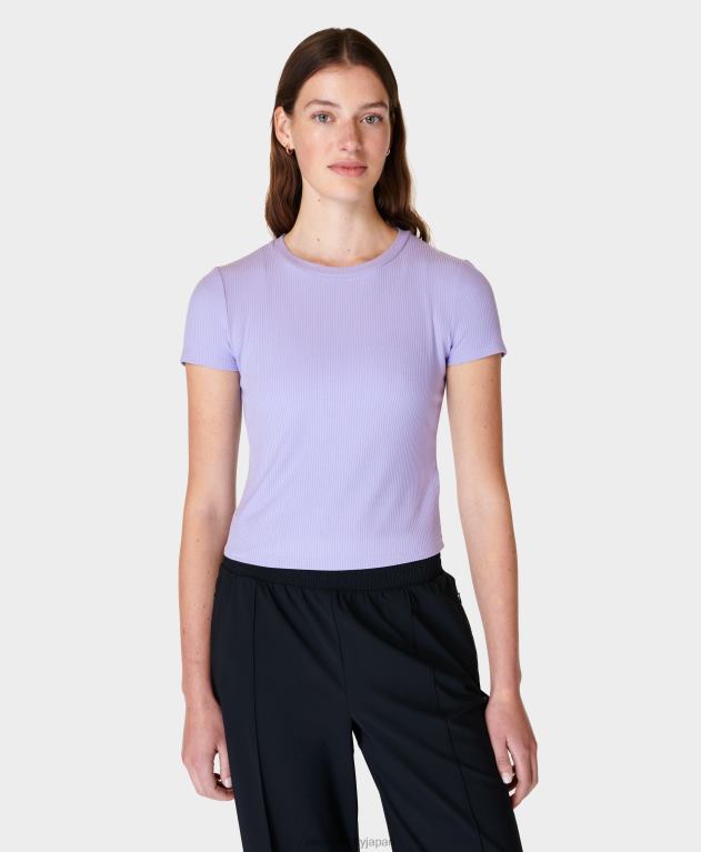 Sweaty Betty 女性 ハーパー半袖Tシャツ L4RHF265 衣類 仮想紫紫