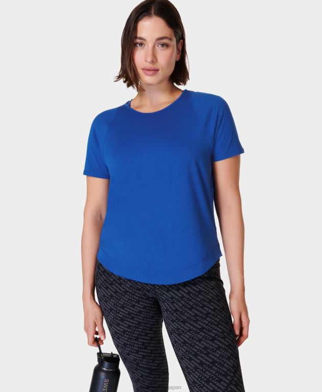 Sweaty Betty 女性 呼吸がしやすいランニングTシャツ L4RHF495 衣類 ライトニングブルー