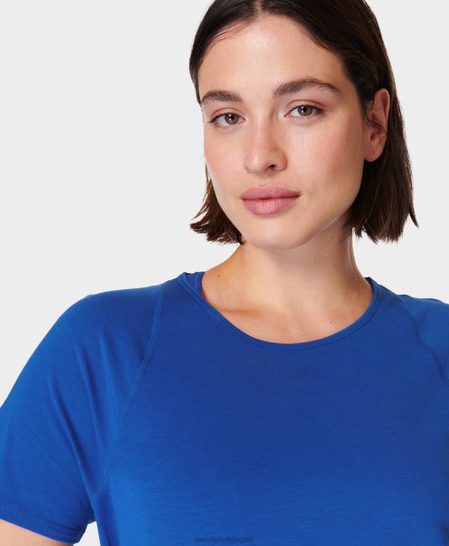 Sweaty Betty 女性 呼吸がしやすいランニングTシャツ L4RHF495 衣類 ライトニングブルー