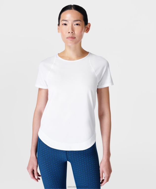 Sweaty Betty 女性 呼吸がしやすいランニングTシャツ L4RHF497 衣類 白