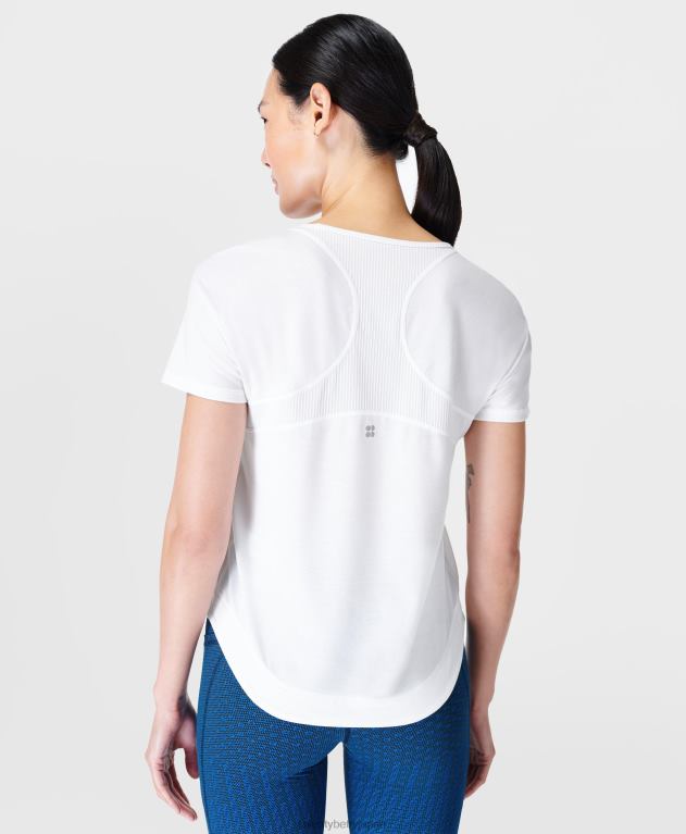 Sweaty Betty 女性 呼吸がしやすいランニングTシャツ L4RHF497 衣類 白