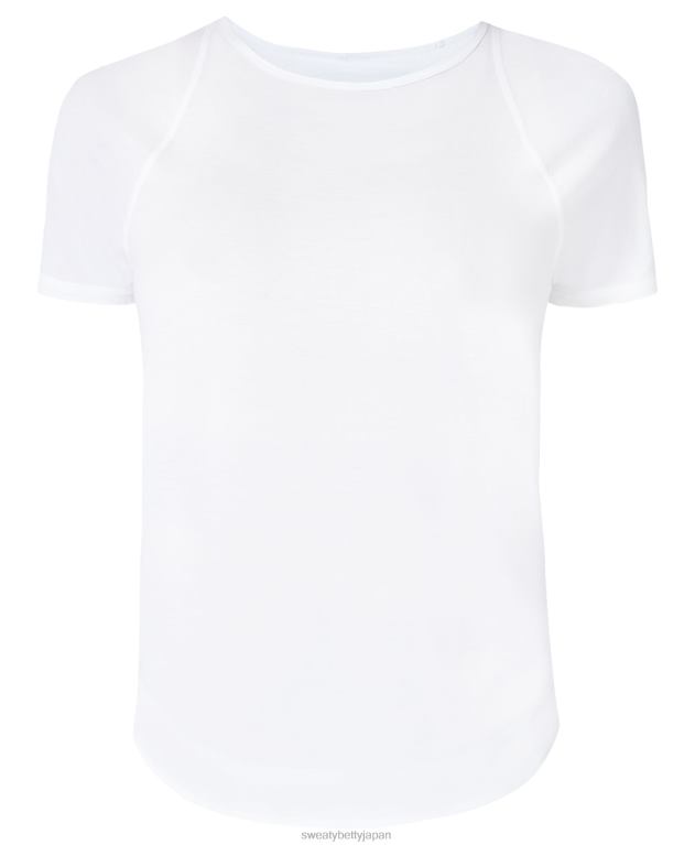 Sweaty Betty 女性 呼吸がしやすいランニングTシャツ L4RHF497 衣類 白