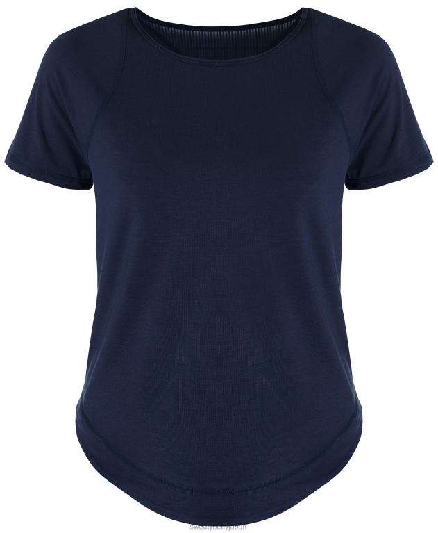 Sweaty Betty 女性 呼吸がしやすいランニングTシャツ L4RHF498 衣類 ネイビーブルー