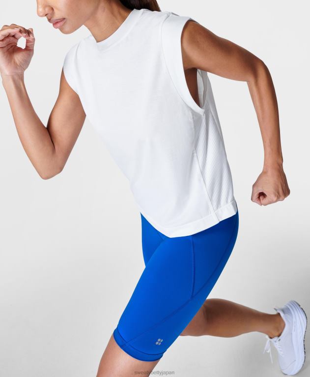 Sweaty Betty 女性 呼吸がしやすいボクシーなジムTシャツ L4RHF720 衣類 白