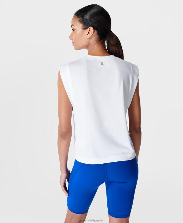 Sweaty Betty 女性 呼吸がしやすいボクシーなジムTシャツ L4RHF720 衣類 白