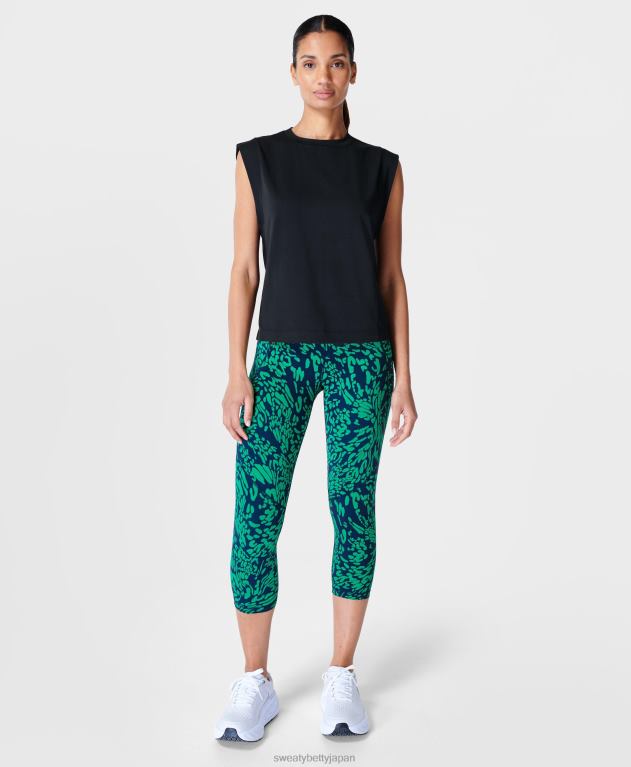 Sweaty Betty 女性 呼吸がしやすいボクシーなジムTシャツ L4RHF721 衣類 黒