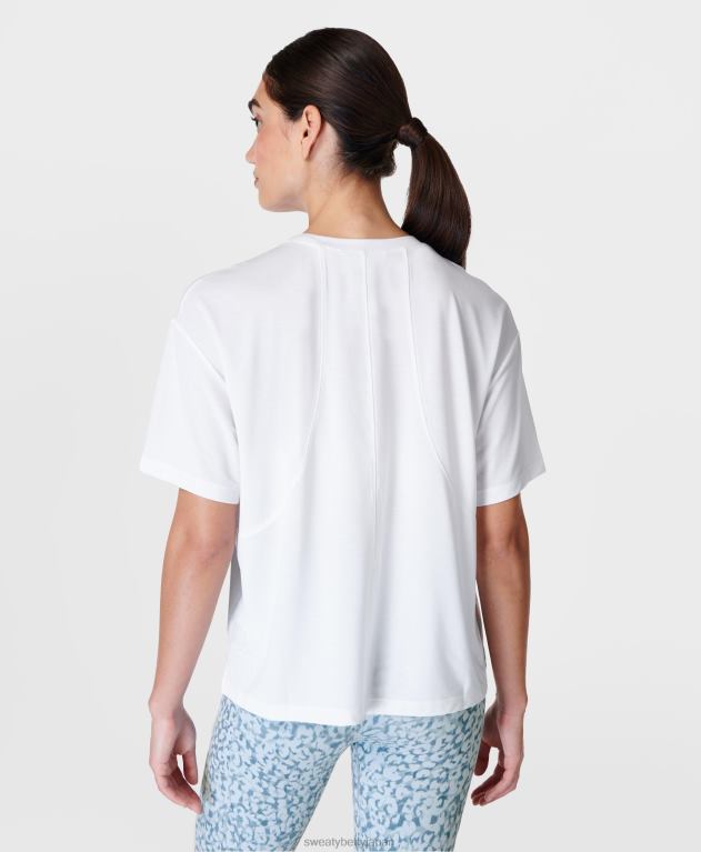 Sweaty Betty 女性 ソフトフロースタジオTシャツ L4RHF82 衣類 白