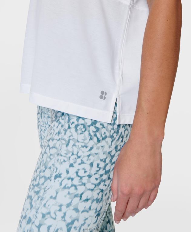 Sweaty Betty 女性 ソフトフロースタジオTシャツ L4RHF82 衣類 白