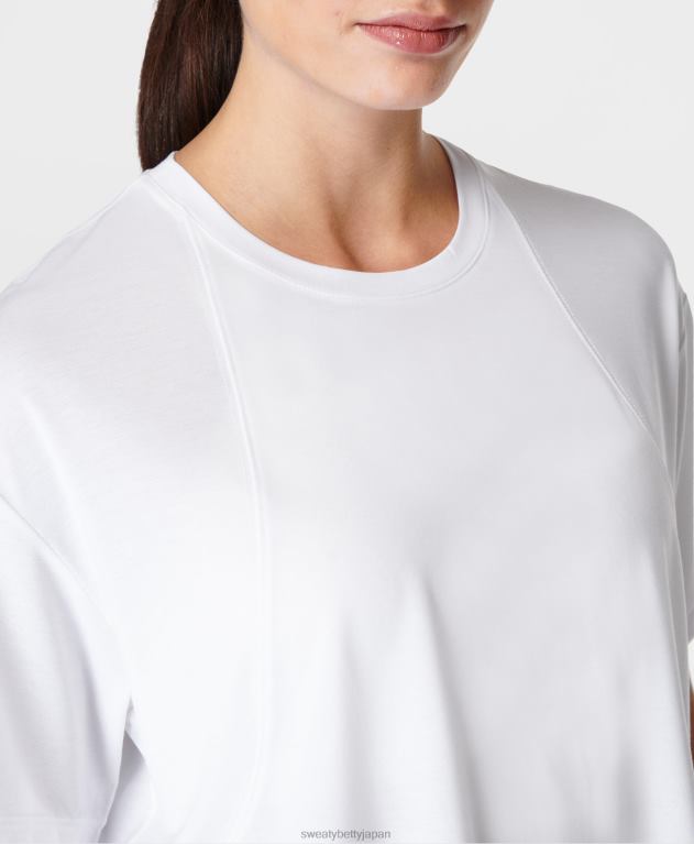 Sweaty Betty 女性 ソフトフロースタジオTシャツ L4RHF82 衣類 白