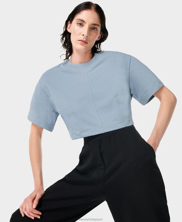 Sweaty Betty 女性 ミソサザイのクロップTシャツ L4RHF859 衣類 秋の空の青